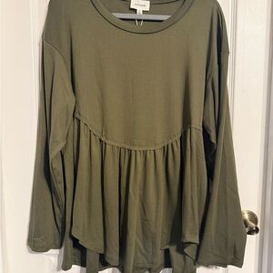 Heyson Olive Green Flowy Tunic